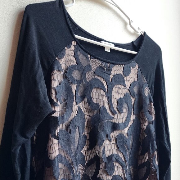 Sweet Grey Black‎ Lace Long Sleeve Jersey Size Small - Picture 2 of 15